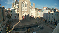 Place Félix Fournier, Réaménagement de la place Félix Fournier, diagnostique INRAP 2014, fouilles archéologiques préventives, Mission archéologique de Nantes Métropole, Quartier Saint-Nicolas, période médiévale à moderne, fortifications, évolution quartier.